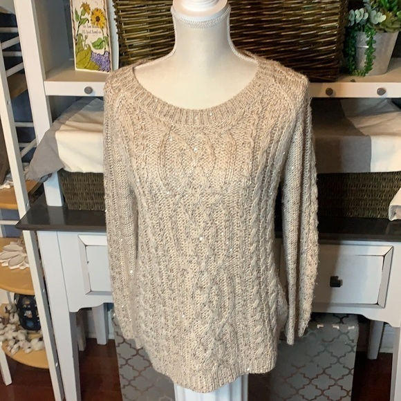 M&S Collection Stone Shimmer Sweater Size UK‎ 12 - Picture 1 of 10